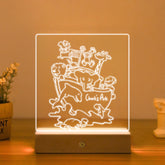 Personalised Night Light by KreateSquare Customise with Any Name, Perfect LED Lamp Bedroom Décor Gift for New Born, 1st Birthday – Animal Design